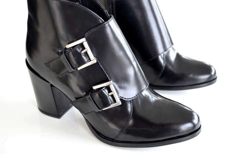 the perfect black leather booties