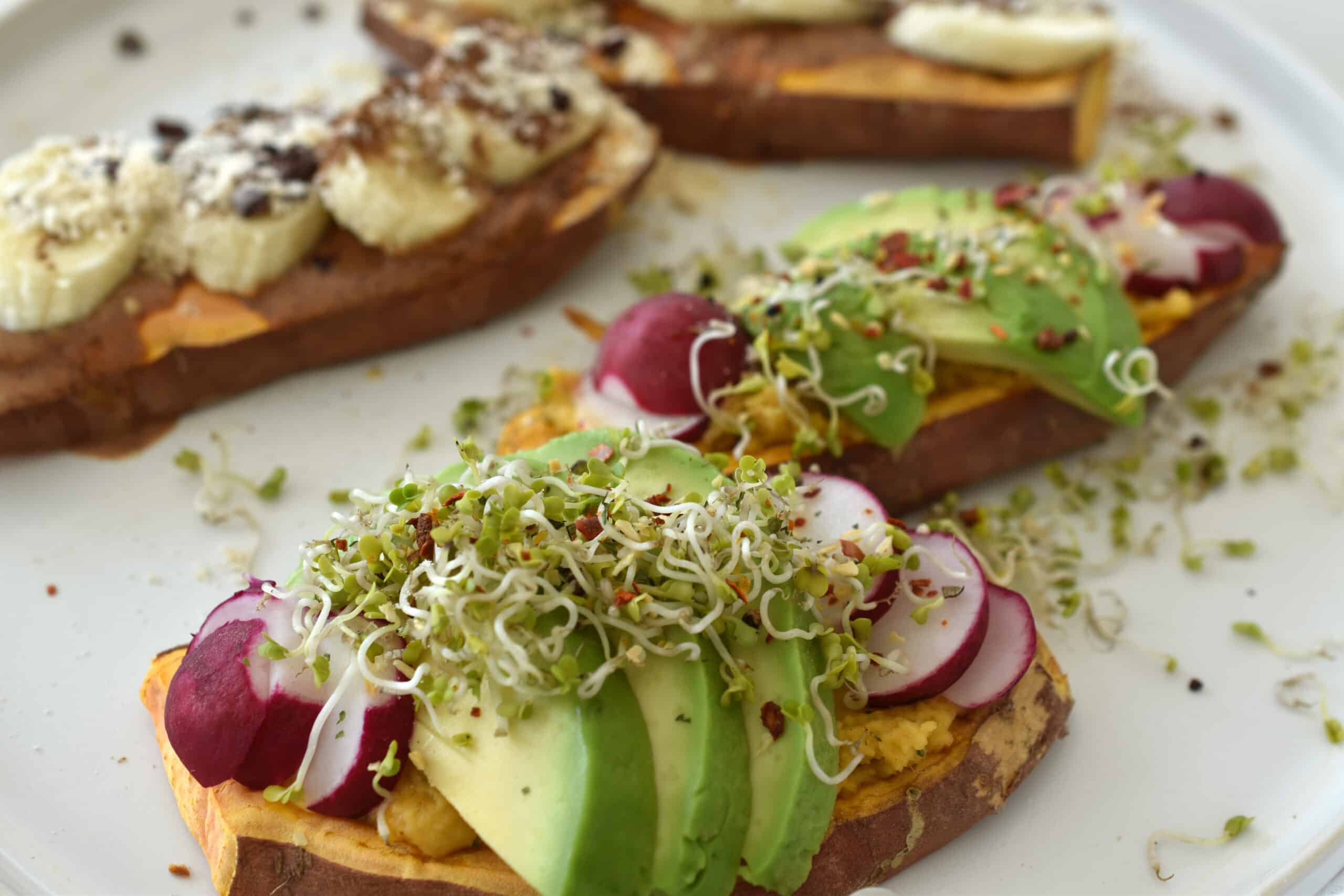Süßkartoffel Toasts süß & herzhaft – der vegane & glutenfreie Food Trend