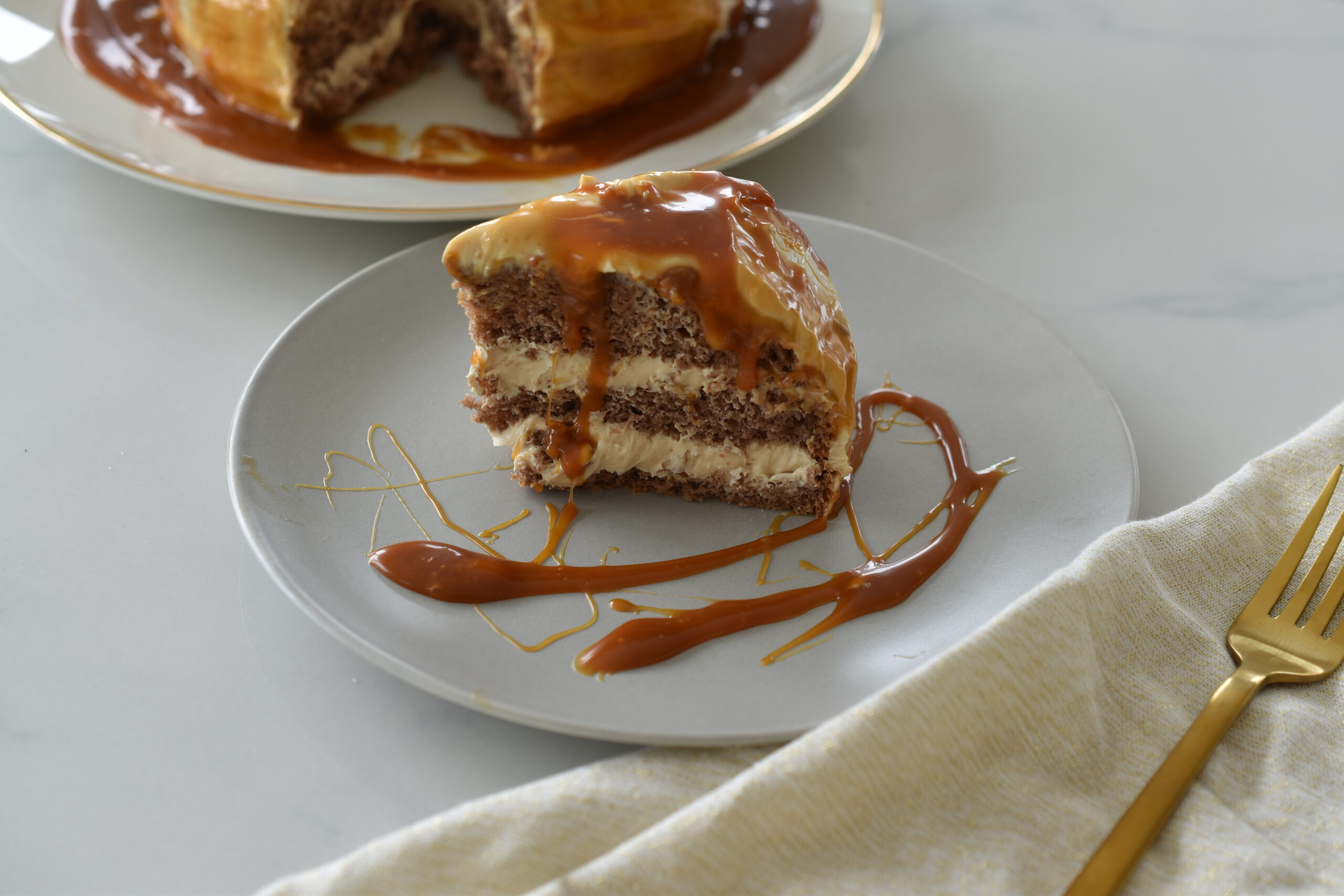 Käsekuchen mit Salzkaramell 