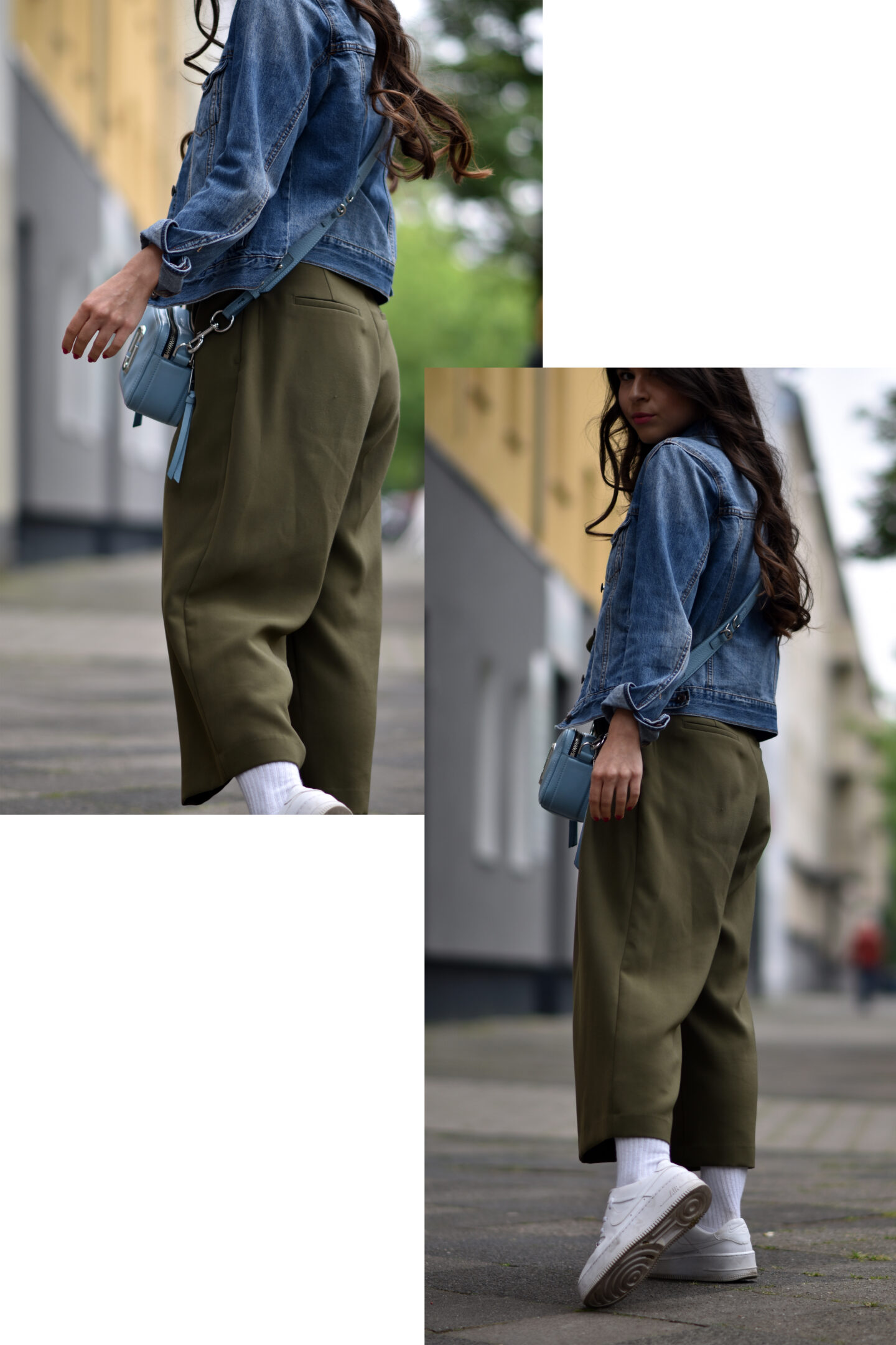 Streetstyle mit Jeansjacke und Nike Air Force 1 