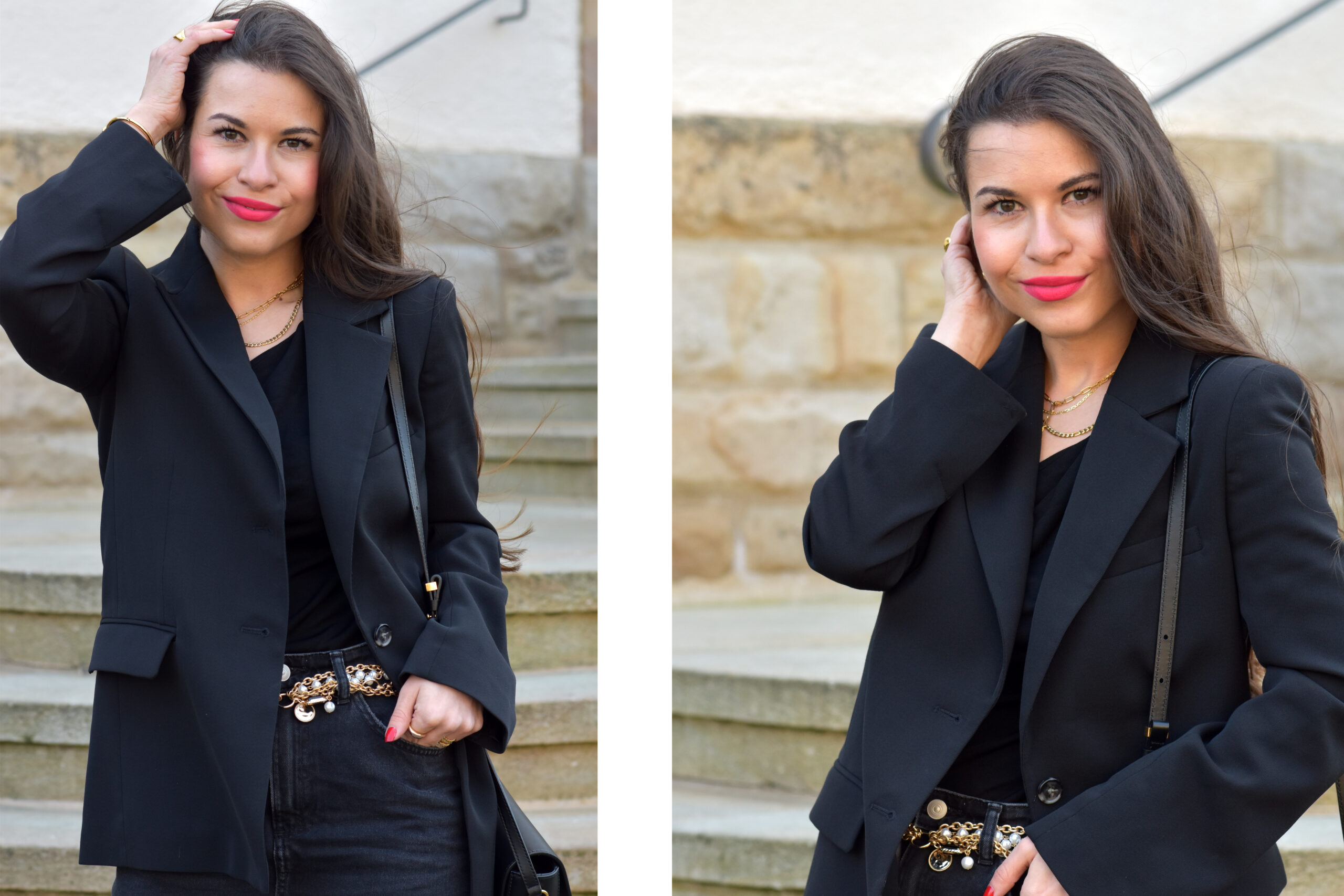 Outfit mit Wollblazer